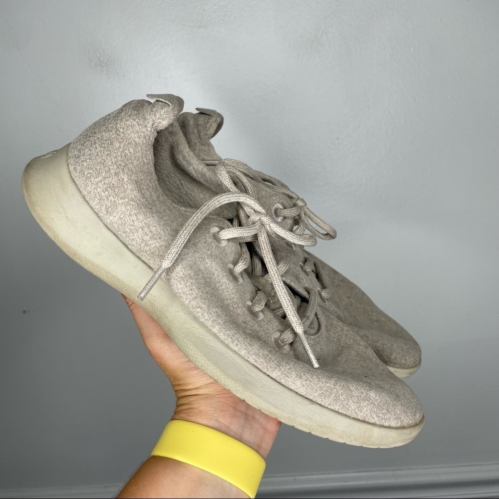 Allbirds The Wool Runners Oatmeal Mens 9 - Picture 2 of 11